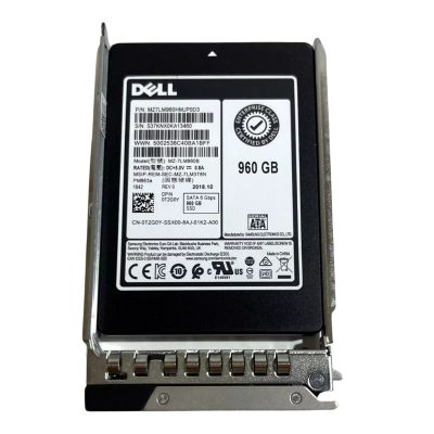 0T2G0Y Dell 960GB Multi-Level Cell SATA 6Gb/s Hot-Pluggable Read Intensive 2.5-Inch Solid State Drive with 3.5-Inch Hybrid Carrier for PowerEdge and PowerVault Servers