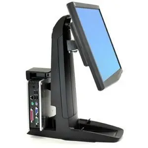 33-338-085 Ergotron Neo-Flex All-In-One Lift Stand, Secure Clamp Monitor & CPU Mount - Black