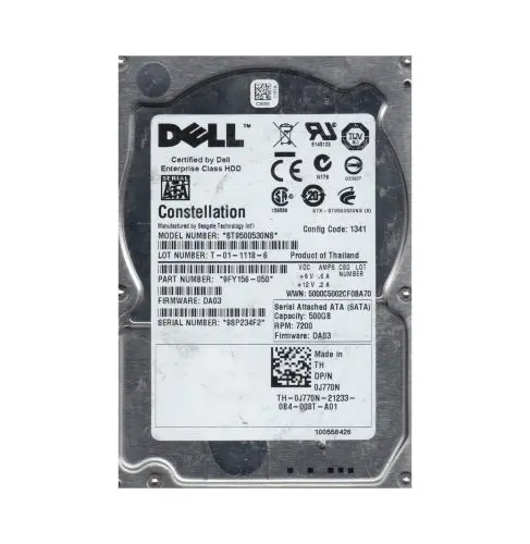 9FY156-050 Seagate Constellation 500GB 7200RPM SATA 3Gb/s 32MB Cache (512) 2.5-Inch Hard Drive