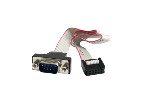 PNL9M16 StarTech 16in 9 Pin Serial Male to 10 Pin Motherboard Header Panel Mount Cable
