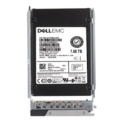 RVYD5 Dell 7.68TB Triple-Level Cell SAS 12Gb/s Hot-Pluggable Read Intensive 2.5-Inch Solid State Drive for PowerEdge Server