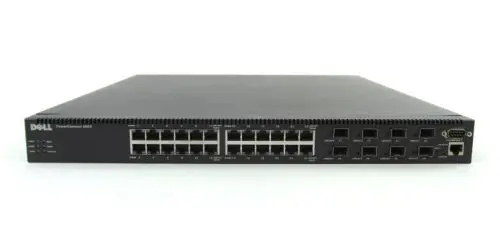 0YJ046 Dell PowerConnect 6000 Series 6024F 24 x Ports SFP + 8 x Ports GE Layer 3 Managed Gigabit Ethernet Network Switch