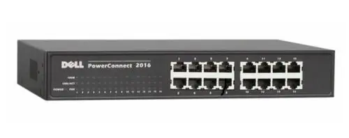 7H966 Dell PowerConnect 2016 16 x RJ-45 Ports 10/100Base-T Rack-mountable Fast Ethernet Network Switch