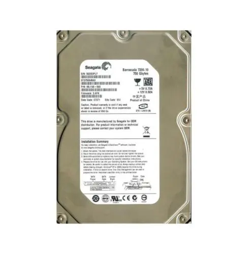 9BJ148-568 Seagate Barracuda 7200.1 Series 750GB 7200RPM SATA 3Gb/s 16MB Cache (512) 3.5-Inch Hard Drive