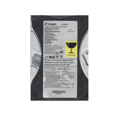 9R4005-279 Seagate U5 Series 10GB 5400RPM IDE Ultra ATA/100 (ATA-6) 512KB Cache (CE) 3.5-Inch Hard Drive