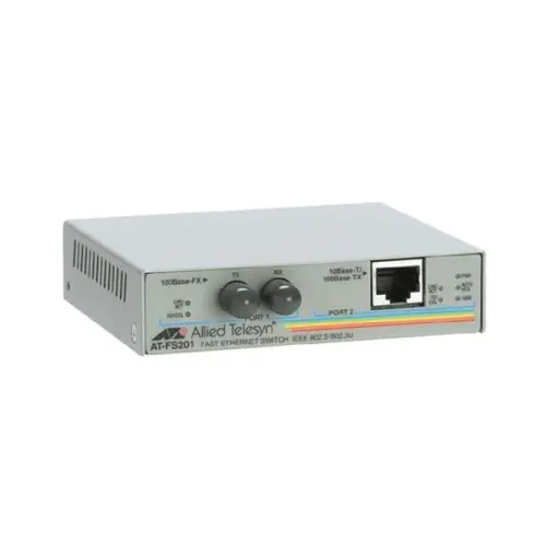 AT-FS201-30 Allied Telesis FS200 Series 2 x Ports 10/100Base-TX Rack-mountable Layer 2 Fast Ethernet Speed/Media Converters