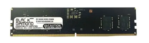 BD16G4800MC28 Black Diamond 16GB DDR5-4800MHz PC5-38400 Non-ECC Unbuffered UDIMM CL40 1Rx8 1.1V 288-Pin Memory Module 