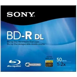 BNR50RH Sony 2x BD-R Dual Layer Media 50GB 120mm Standard