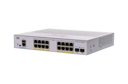 CBS350-16FP-2G Cisco Business 350 Series 16 x RJ-45 Ports PoE+ 10/100/1000Base-T 2 x SFP Ports Layer 3 Managed Rack-mountable Gigabit Ethernet Network Switch