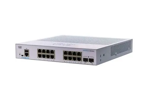 CBS350-16FP-2G-NA Cisco Business 350 Series 16 x RJ-45 Ports PoE+ 10/100/1000Base-T 2 x SFP Ports Layer 3 Managed Rack-mountable Gigabit Ethernet Network Switch
