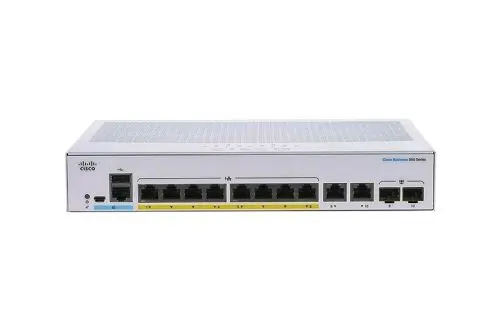 CBS350-8FP-2G-NA Cisco Business 350 Series 8 x RJ-45 Ports PoE+ 10/100/1000Base-T 2 x Combo SFP Ports Layer 3 Managed Rack-mountable Gigabit Ethernet Network Switch
