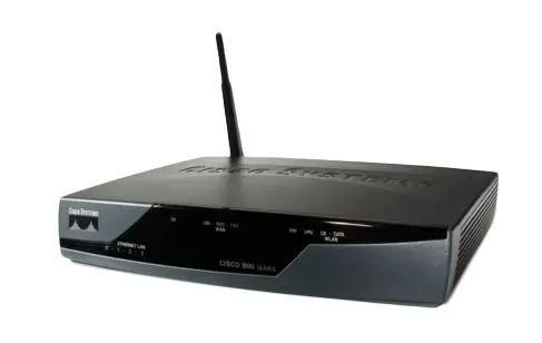 CISCO851W-G-E-K9 Cisco 851 Series IEEE 802.11b/g 2.4GHz 54Mb/s 4 x LAN Ports 100Base-TX 1 x Antennas Integrated Services Router