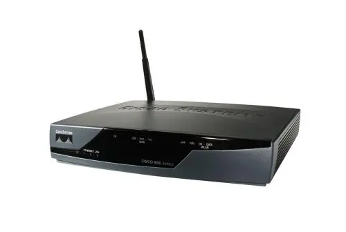 CISCO857W-G-A-K9 Cisco 850 Series IEEE 802.11b/g 2.4GHz 54Mb/s 4 x LAN Ports 100Base-TX 1 x Antennas Integrated Services Router
