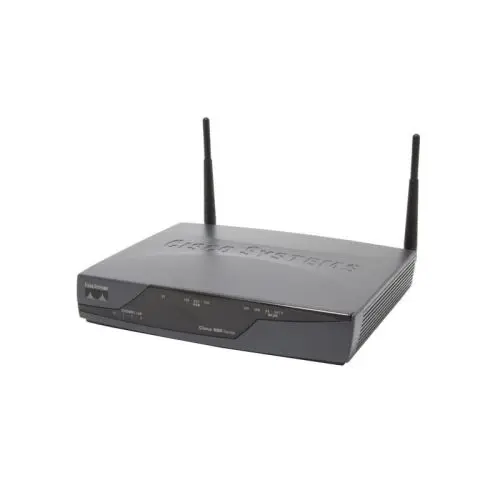 CISCO871W-G-J-K9 Cisco 870 Series IEEE 802.11n 2.4GHz 54Mb/s 4 x LAN Ports 100Base-TX 1 x WAN Port 2 x Antennas Integrated Services Router