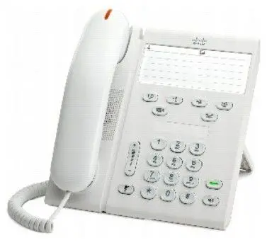 CP-6911-WL-K9 Cisco Unified 6900 Series 6911 2 x Ports 10/100Base-TX White Wall-mountable IP Phone w