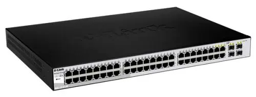 DGS-1210-48 D-Link DGS-1210 Series 44 x Ports 1GBase-T + 4 x Ports Combo RJ-45/SFP Layer 2 Managed 1U Rack-Mountable Gigabit Ethernet Network Switch