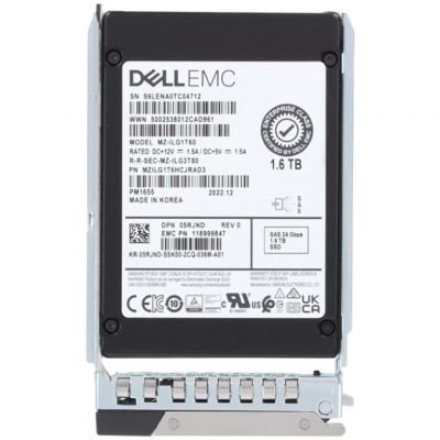 5RJND Dell 1.6TB Triple-Level Cell SAS 24Gb/s ISE 2.5-Inch Solid State Drive with Tray for PowerEdge