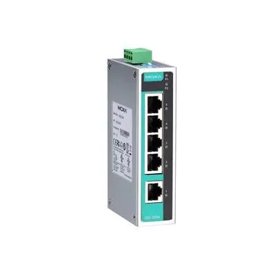 EDS-205A-T Moxa Unmanaged with 5 10/100BaseT(X) ports, -40 to 75°C operating temperature Ethernet switch 