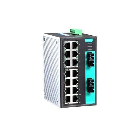 EDS-316-SS-SC Moxa Industrial Unmanaged with 14 10/100BaseT(X) ports, 2 single mode 100BaseFX ports, SC connector, -10 to 60°C Ethernet Switch