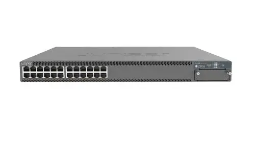 EX4400-24T-AFI Juniper EX4400 Series 24 x Ports 10/100/1000Base-T + 4 x 25GbE Ports + 2 x 100GbE Layer 3 Managed 1U Rack-mountable Gigabit Ethernet Network Switch