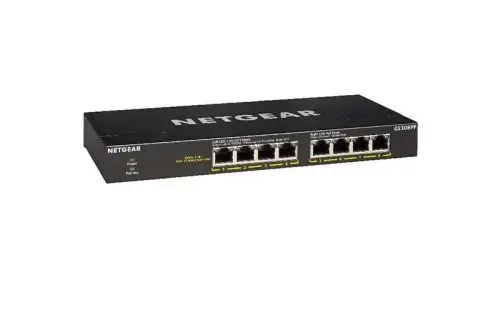 GS308PP Netgear 300 Series 8 x RJ-45 Ports PoE 10/100/1000Base-T Unmanaged Gigabit Ethernet Network Switch