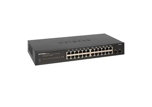 GS324T Netgear Prosafe S350 Series 24 x Ports 10/100/1000Base-T + 2 x SFP Ports Layer 2 Managed Rack-mountable Gigabit Ethernet Network Switch