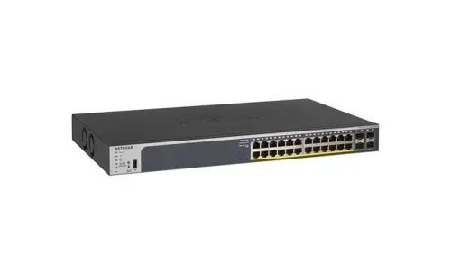 GS728TPv2 Netgear ProSafe 24 x RJ-45 Ports PoE+ 10/100/1000Base-T + 4 x SFP Ports Layer 3 Managed 1U Rack-mountable Gigabit Ethernet Stackable Smart Network Switch