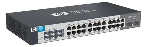 J9561A#ABB HP ProCurve 1410-24G 24 x Ports 10/100/1000Base-T + 2 x SFP (mini-GBIC) Ports Layer 2 Unmanaged Gigabit Ethernet Network Switch