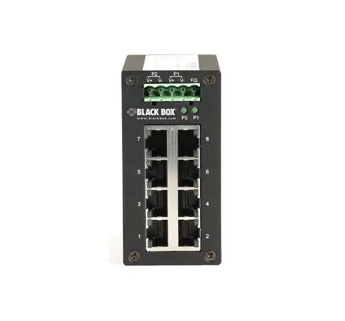 LGH008A Black Box 8 x Ports 1000Base-T RJ-45 Layer 2 Gigabit Ethernet Hardened Temperature Network Switch
