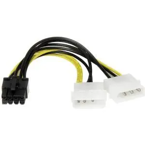 LP4PCIEX8ADP StarTech 6in LP4 to 8 Pin PCI Express Video Card Power Cable Adapter