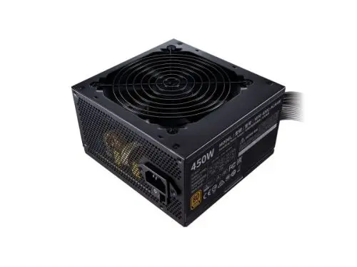 MPE-4501-ACAAW-BWO Cooler Master MWE White 450-Watts 100-240V AC 8-4A 50-60Hz 80-Plus Standard ATX Power Supply