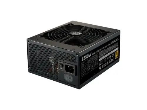 MPE-C501-AFCAG-ST Cooler Master MWE 1250-Watts 100-240V AC 15-7A 47-63Hz 80-Plus Gold Full Modular ATX Power Supply