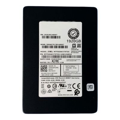 MTFDDAK1T9TDS-1AW1ZABDA Micron 5300 Pro 1.92TB Triple-Level Cell SATA 6Gb/s 2.5-Inch Solid State Drive