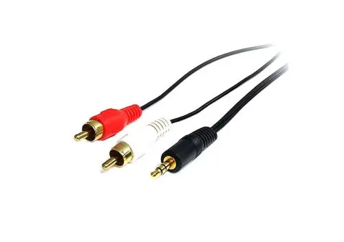 MU3MMRCA StarTech 3ft Stereo Audio Cable 3.5mm Male to 2x RCA Male