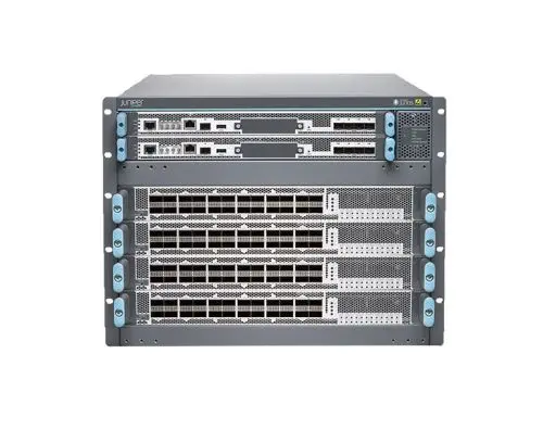 MX10004-4F-PREM Juniper JNP10004/MX10004 Redundant 4-Slot Chassis includes 2 Routing Engine 3x Power Supplies 2 Fan Trays 2 Fan Tray Controllers and 4 Switch Fabric Cards