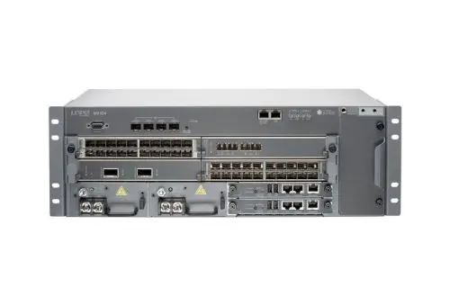 MX104-T Juniper MX104 chassis with 4 MIC Slots 4x10GE SFP+ Built-in Ports (license Req for Activation) 1 PS-AC/DC Fan Tray w/Filter Packet Forwarding Engine & Routing Engine TAA