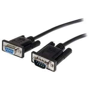MXT10050CMBK StarTech 0.5m Black DB9 RS232 Serial Cable M/F
