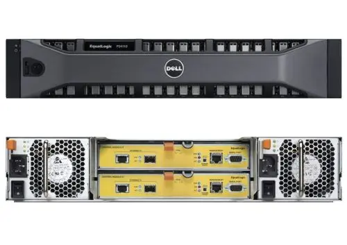 PS4110X-EQUALLOGIC Dell EqualLogic 24 x 900GB 1000RPM SAS HDD iSCSI 1 X 10GBASE-T 1 X RJ45 1 X 10GbE SFP+ Dual Power Supplies and Controller Module SAN Storage Array