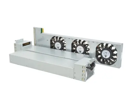 PWR-FAN-MX480-DC-HC-U Juniper HC power/cooling upgrade kit. Includes 4x 2400W DC PSU 1x HC fan tray for MX480