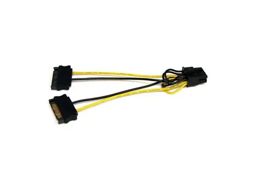 SATPCIEX8ADP StarTech 6in SATA Power to 8 Pin PCI Express Video Card Power Cable Adapter