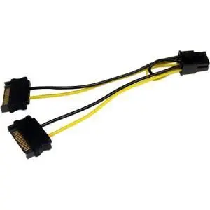 StarTech 6in SATA Power to 6 Pin PCI Express Vid ...