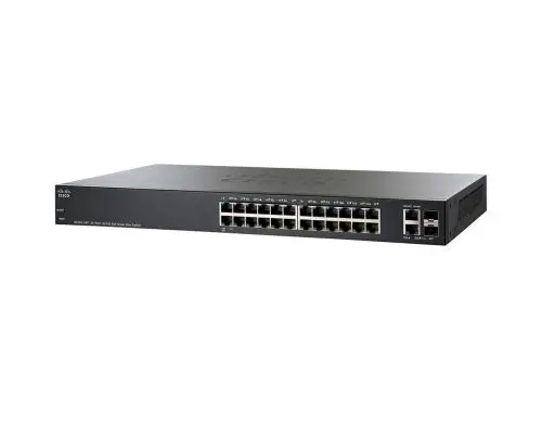 SF220-24P-K9 Cisco Small Business 220 Series SF220-24P 24 x Ports PoE+ 10/100Base-T + 2 x RJ-45/SFP Ports Layer 2 Managed Rack-mountable Fast Ethernet Network Switch