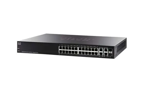 SF350-24-K9 Cisco Small Business 350 Series SF350-24 24 x Ports 10/100Base-T + 4 x Ports 1000Base-X + 2 x Ports GbE Combo SFP Layer 3 Managed Fast Ethernet Network Switch