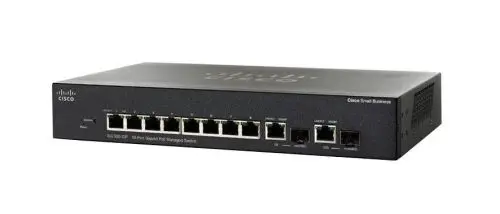 SRW2008P-K9 Cisco 8 x RJ-45 Ports PoE 10/100/1000Base-T+ 2 x Combo SFP mini-GBIC Ports Layer 3 Managed Rack-mountable Gigabit Ethernet Network Switch