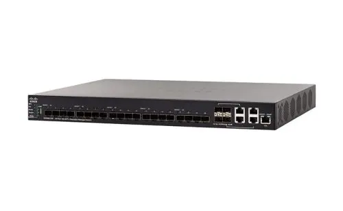 SX550X-24F-K9-UK Cisco 350 Series SX550X-24F 24 x SFP+ Ports Base-T + 4 x Combo SFP+ Ports Layer 3 Stackable Managed Gigabit Ethernet Network Switch