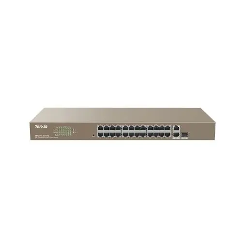 TEF1126P-24-250W Tenda 24FE+2GE/1SFP Rackmount Switch With 24-Port PoE