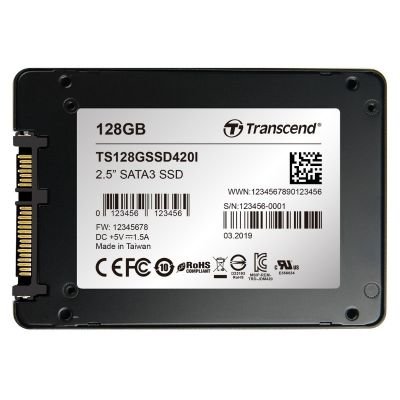 TS128GSSD420I Transcend 128GB Multi-Level Cell SATA 6Gb/s 2.5-Inch Solid State Drive
