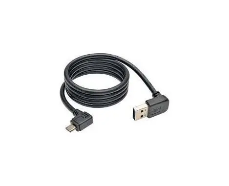 UR05C-003-UARB Tripp Lite 3ft Dedicated Reversible USB Charging Cable (Up / Down Angle Reversible A to Right Angle 5-Pin Micro B) Black