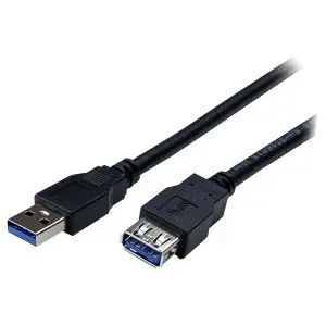 USB3SEXT1MBK Startech 1m Black SuperSpeed USB 3.0 Extension Cable A to A M/F