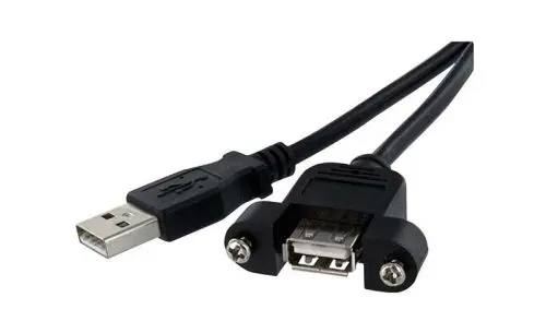 StarTech 1 ft Panel Mount USB Cable A to A - F/M